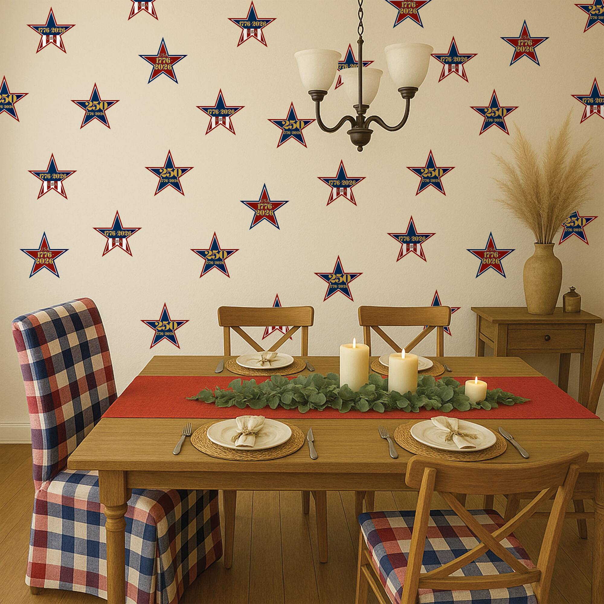 Beistle 5.5" Semiquincentennial Mini Star Cutouts, 3 Packs of 10